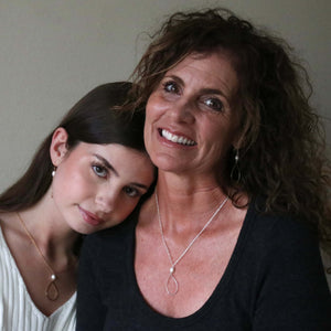 pearl teardrop necklace in sterling silver or 14k