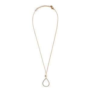 14 k gold and pearl necklace handmade