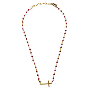 red cross necklace
