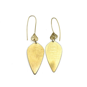 Brass Droplet Earrings