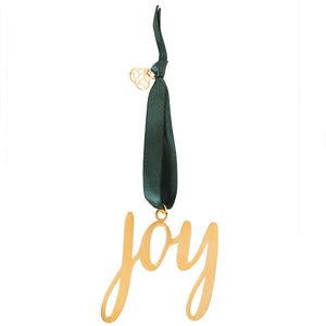 Brass Joy ornament ethically handcrafted by artisans escaping human trafficking