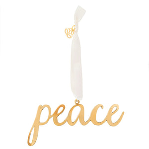 Peace Ornament ethically handcrafted with brass in India