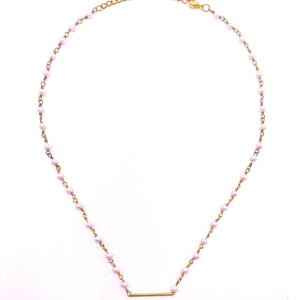 Coastal Choker in White, Pink, and Pastel Purple