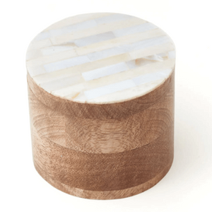 Mother of Pearl Round Keepsake Box