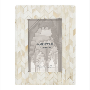 Mother of Pearl and Carved Bone Frame - 4X6
