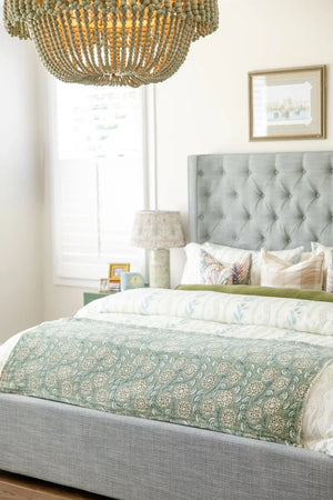 Crest Sage Cotton Throw