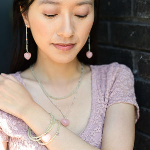 Heart Chain Necklace in Sterling Silver