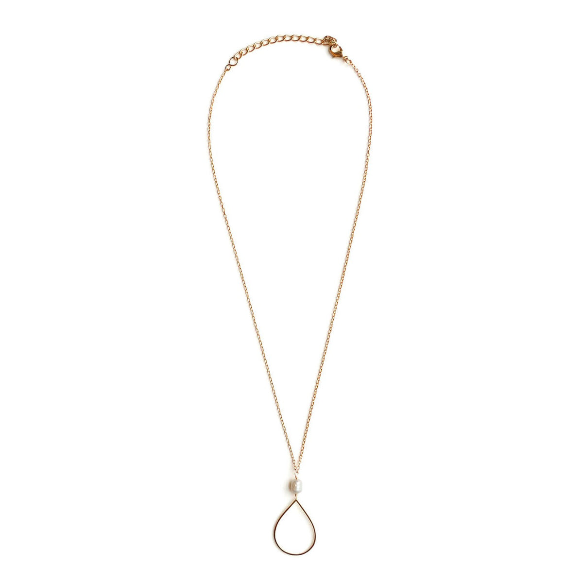 14 k gold and pearl necklace handmade