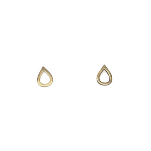 brass teardrop studs