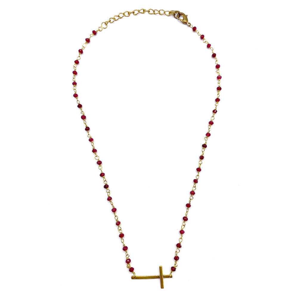 red cross necklace
