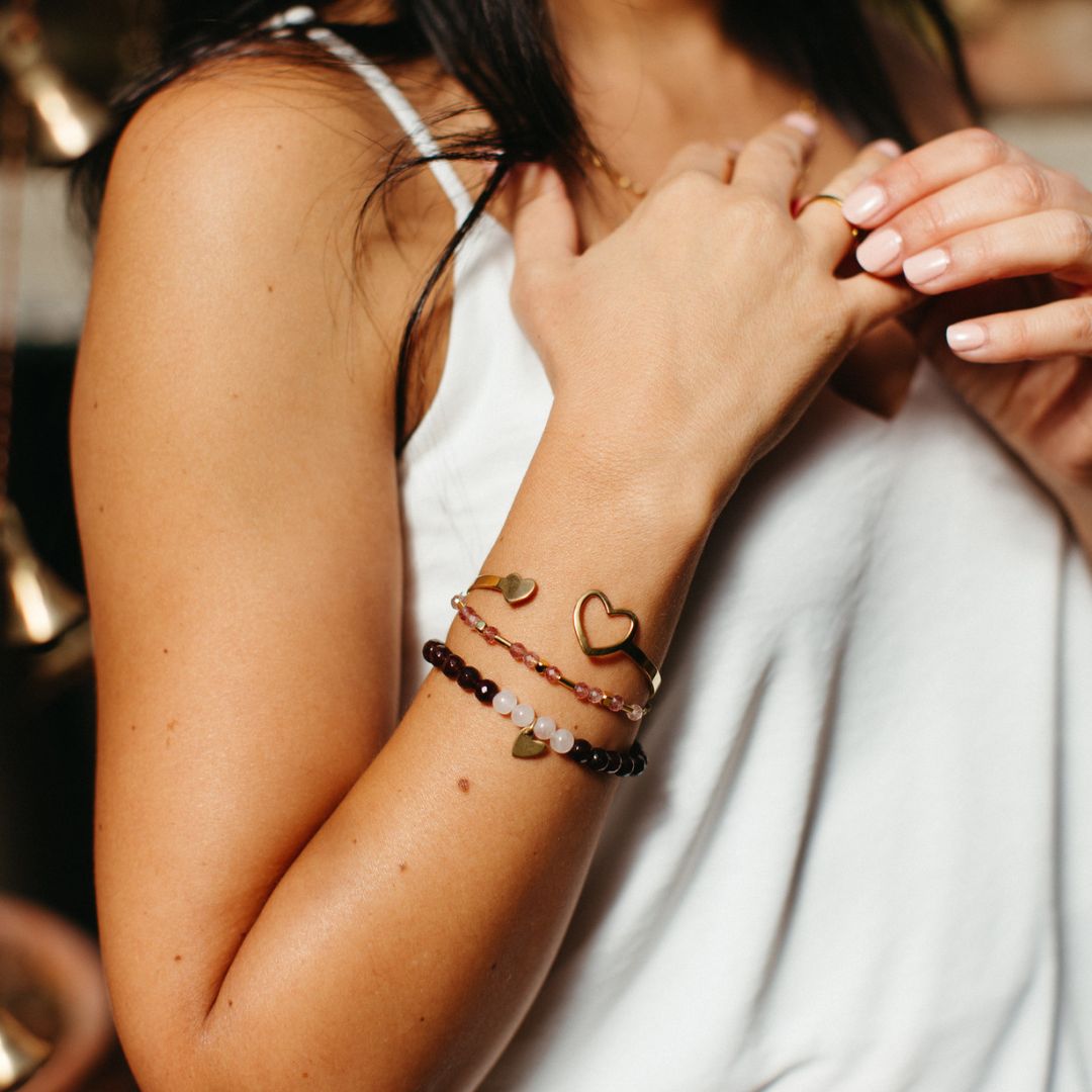Gemstone Heart Tennis Bracelet – Alev Jewelry