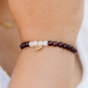 Gemstone Heart Stretch Bracelet