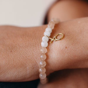 Gemstone XO Stretch Bracelet