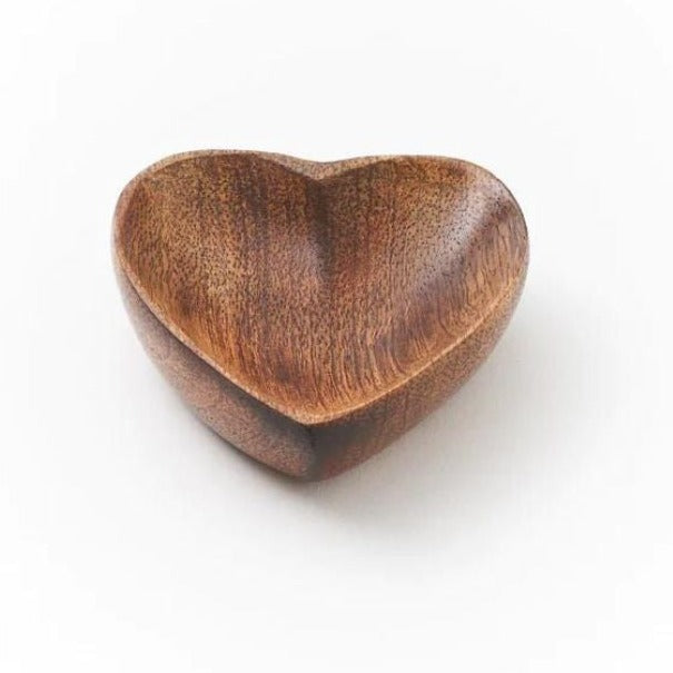 Mango Wood Heart Jewelry Dish