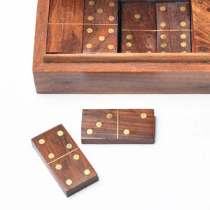 Wooden Dominoes Box and Set