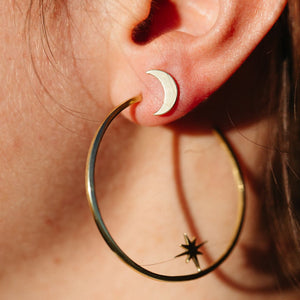 Galaxy studs and celestial hoops