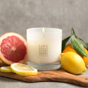 Love Heals Candle Gift Items Purpose Jewelry Citrus Wood 