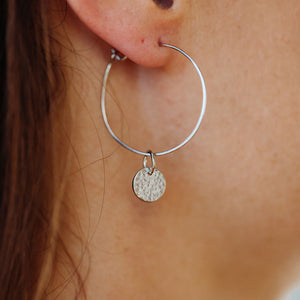 Coin Hoops Silver