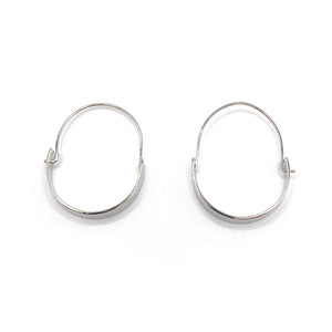 magnolia hoops in silver