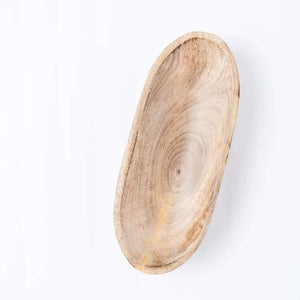 Mango Wood Boat Tray Natural