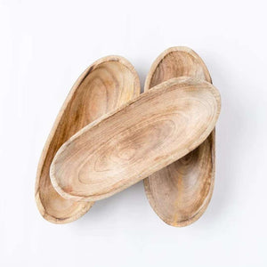 Mango Wood Boat Tray Natural