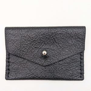 black leather coin purse